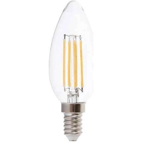 V-TAC 217423 LED CEE F (A - G) E14 forme de flamme 6.00 W blanc chaud (Ø x H) 35 mm x 98 mm 1 pc(s)