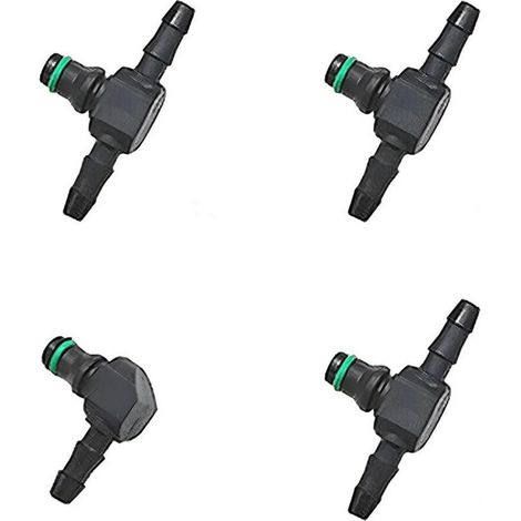 4 Pièces Connecteur Retour Injecteur Gasoil, Retour Injecteur Gasoil Pour Common Rail Série, Connecteur De Tuyau De Retour D'injecteur Diesel, Connecteur Renvoi De Gasoil Injecteur Voiture (1/5)