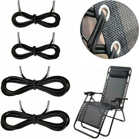 4 sangles élastiques réglables, adaptées aux chaises à dossier réglable, chaises pliantes, chaises de plage, etc. Accessoires : sang (1/5)