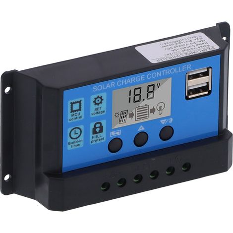 Contrôleur de charge solaire MOS bidirectionnel 10 A 12 V 24 V, régulateur de batterie PWM à 3 phases (1/5)
