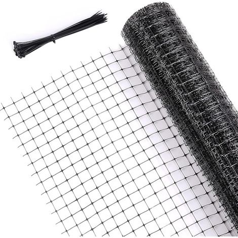 Ahlsen Filet de jardin noir robuste anti-oiseaux 2,1 m x 20 m, filet de protection pour feuillage, filet d'arbre réutilisable pour clôture de protection des fruits, légumes et plantes (1/5)