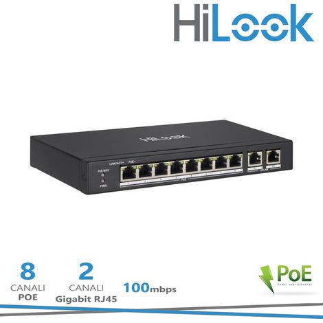 SWITCH 8CH 100MBPS POE + 2 UPLINK 100MBPS 65W