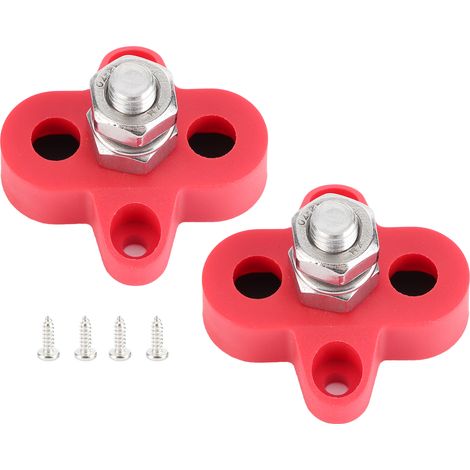 2Pcs Bornier de Distribution Électrique Lourd M8 pour Pôle Négatif - Camions, Camping-cars, Bateaux (1/5)