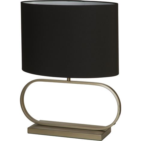 Lampe de table Sleek bronze avec capuchon noir - EU92102BK