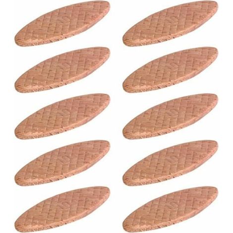 10x Cheville lamelle T20 23 x 56 mm bois ovale colle lamelles meuble