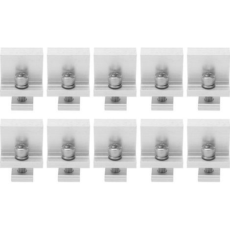 Support de fixation solaire Z en alliage d’aluminium – 10 pinces de terre pour rail PV 30 mm, montage facile et robuste (1/5)