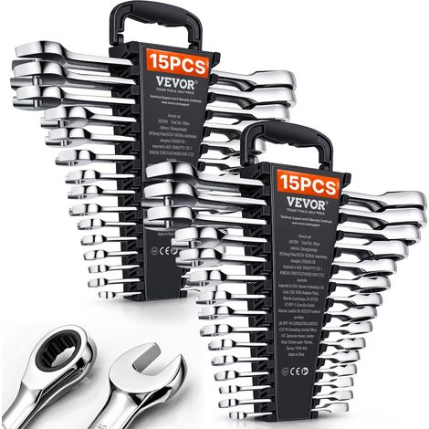Jeu de Clés Mixtes 30PCs, Clés à Cliquet SAE 1/4"-1" et Métrique 8-24 mm, Ensemble de Clés en Acier Cr-V, avec Support de Rangement, pour Travaux Ménagers, Réparations Autos, Garage, Atelier (1/5)
