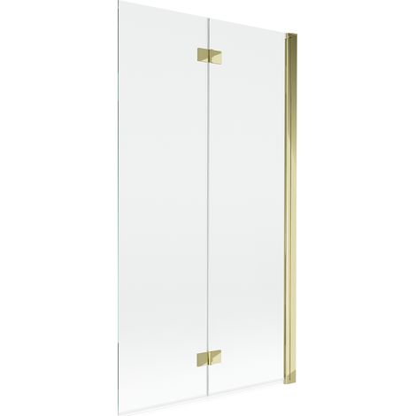 Mexen Mist paravento per doccia a 2 ante destro 100 x 150 cm, trasparente, dorato - 8A9-100-002-50-00-P (1/5)