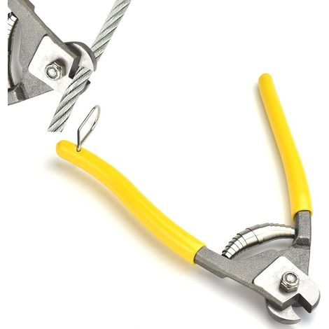 Kabelschneiderzange, Chromstahl-Kabelzange, Ratschen-Kabelschneider, Kabelschneidezange, 17,3 cm, Isolationszange für Kabel, Seile, Stahldrähte, Federn (1/5)
