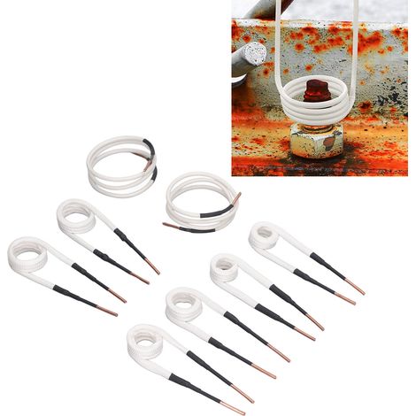 Ensemble de 8 résistances chauffantes électriques à noyau en laiton de 3 mm. Ces résistances haute fréquence sont flexibles et durables, idéales pour le desserrage de boulons et d'écrous rouillés. (1/5)