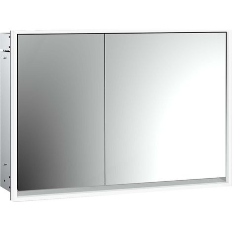 Armario con espejo iluminado loft, 1000mm, 2 puertas, modelo (1/4)