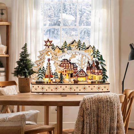 Décoration de Noël en panneau multicouche 45 x 12 x 30 cm (1/5)