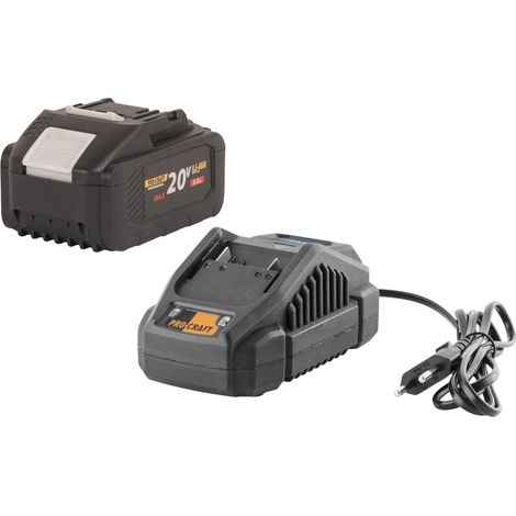 Procraft Starter Pack 20 V 20/2,4 A Caricabatterie + 1x 20/8 Batteria 8,0 Ah