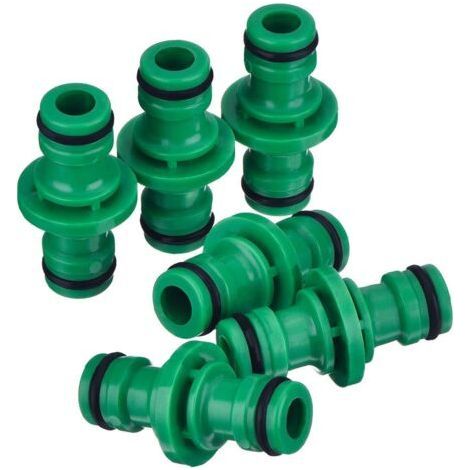 6 pieces of plastic water pipe joints water gun accessories 2/1 quick joints two-way nipples special joints green (1/5)