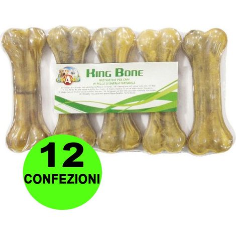 Ossa King bone in pelle di bovino 12 confezioni da 25 g ciascuna