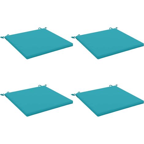 Coussins de siège 4 pièces SOEST 4 pc 100 % polyester Turquoise vidaXL