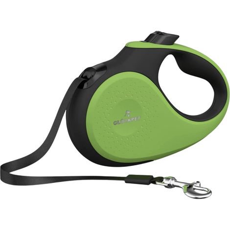 Correa para Perro Retráctil Extensible 5m con Botón de Bloqueo y Mango Ergonómico Talla S Glückpet