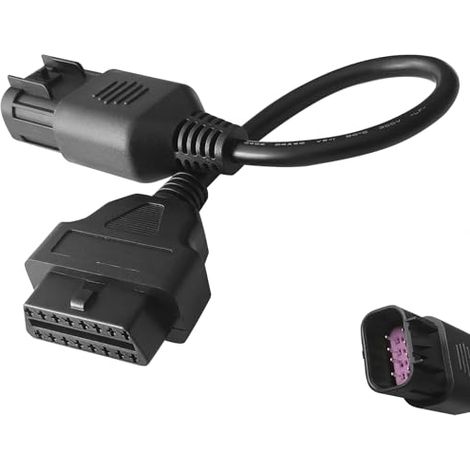 Adaptateur de moto pour OBD2 8 broches vers 16 broches OBD Diagnostic Scanner Convertisseur Adaptateur véhicule 16 broches Connecteur compatible avec ATV Polaris Slingshot RZR (1/5)