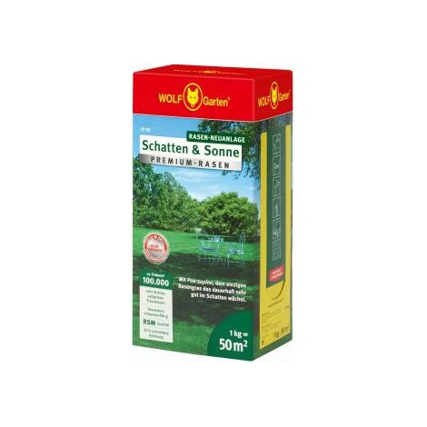 WOLF GARTEN PREMIUM GRASS SHADE AND SUN SP 50m2