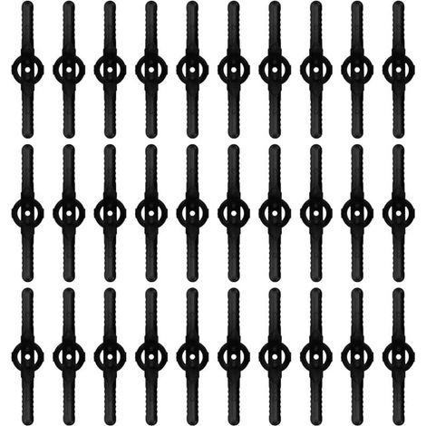 30 Pièces Lames de Rechange en Plastique, Lames pour Coupe Bordure, Lame Tondeuse, Lames de Rechange Compatible pour Coupe Bordure sans Fil (1/4)