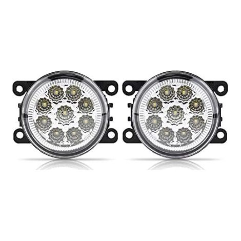 Feux de jour antibrouillard avant 9 LED voiture rond antibrouillard DRL (1/5)