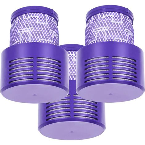 Lavable et réutilisable,VERSION AMÉLIORÉE Lot de 3 filtres HEPA de rechange V10 compatibles avec la série Dyson V10 Cyclone, V10 Absolute, V10 Animal, V10 Total Clean, V10 Motorhead, SV12, référence 9 (1/5)