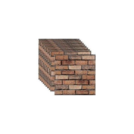 3D Panneaux muraux pour Débrancher et de le Coller, 3D Ziegelsteintapete de le retirer et de le coller, Innenwanddekoration, 10 Pièces, imperméable à l'eau Panneaux muraux en PVC, Steinwandpaneele pou (1/5)