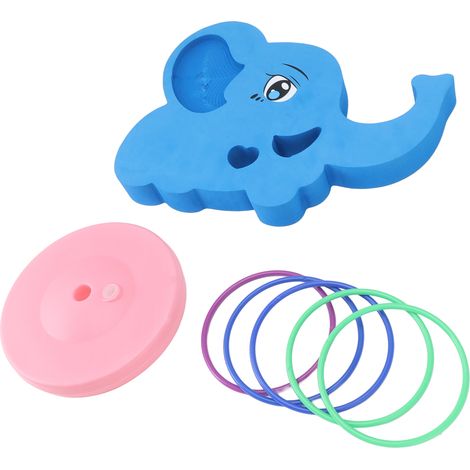 EVA-Schwimmbrett mit Wurfringen, Elefantenform, Schwimmhilfe, Wasserspielzeug (1/5)