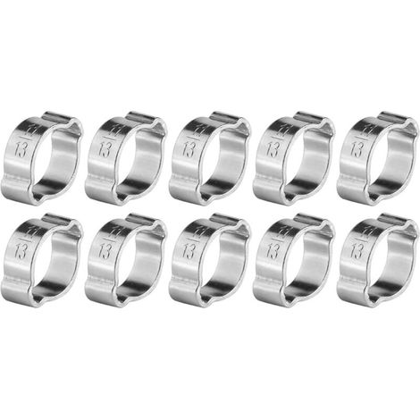 10 verstellbare Edelstahl-Schlauchschellen (11–13 mm) – Crezuo