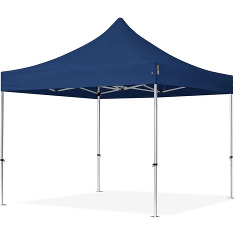 3x3m Pop Up Gazebo PROFESSIONAL Aluminium 40 mm, blue High Performance Polyester approx. 400g/m² (1/5)