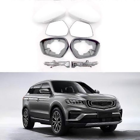 Passend für Geely Boyue Pro (20-22): Rückspiegelgehäuse, Rückspiegelabdeckung, Linsenrahmen, Blinker – rechte Seite – weiße Linse mit Heizung