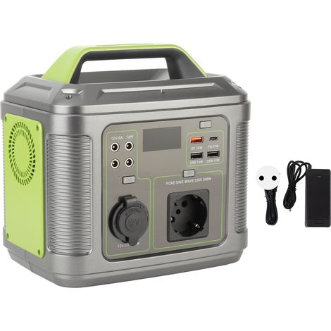 Tragbare Powerstation 296Wh 80000mAh, 300W reiner Sinus-Wechselrichter, USB/AC/DC-Ausgänge, Notladegerät mit EU-Stecker, AC-Ausgang 220-240V. (1/5)