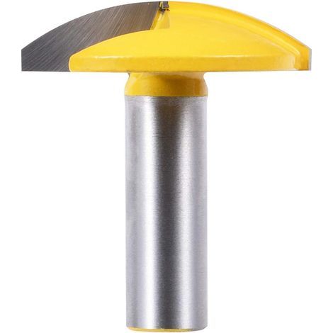 Foret de toupie à couronne horizontale, Foret de toupie à mouler, Bouchon de toupie à petit bol avec tige de 1/2 pouce (tige de 1/2", largeur de 1-3/4", rayon de 1.65") (1/5)