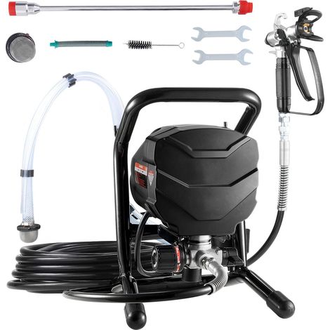 Pistolet à peinture sans air 650W, 3000PSI, efficace et polyvalent, avec rallonge et kit de nettoyage pour meubles, clôtures, intérieur et extérieur. (1/5)