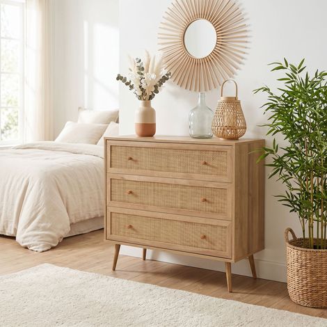 Commode - HOME DECO FACTORY - BALI - 3 Tiroirs - Marron