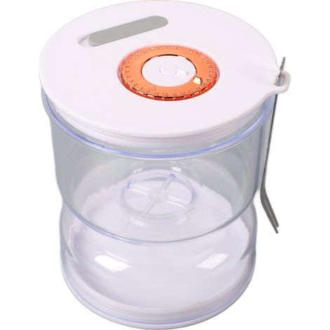 Pot à Cornichons et Olives avec Égouttoir Flip Anti-Dérapant Étanche, Séparateur de Jus en Forme de Sablier avec Fourchette pour Maison (1/5)