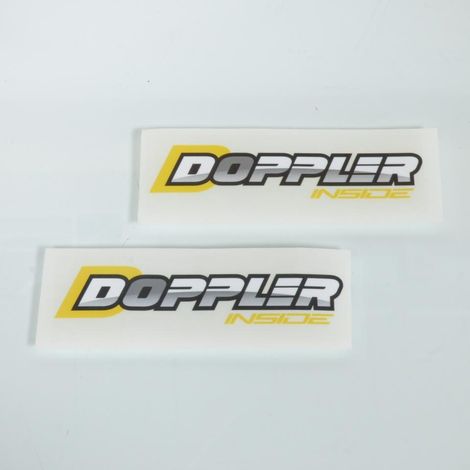 Autocollant paire de stickers Doppler pour auto Doppler jaune (1/2)