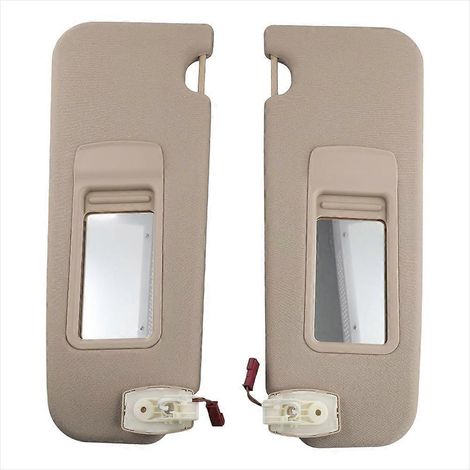 Pare-soleil intérieurs gauche et droit compatibles avec BMW Série 5 F10 F11 F18 (2011-2015), beige, référence 5116 7248 857 (1/5)