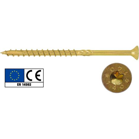 Vite a legno portante Torx TSP TX 6x240 mm Zincata gialla 100 pezzi
