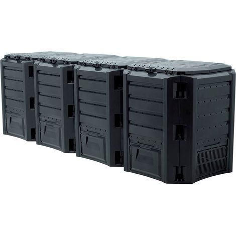 Compostador 1600 L Prosperplast Compogreen Module de plástico en color Negro, 82,6 (alto) x 261 (ancho) x 71,9 (profundo) cms (1/5)