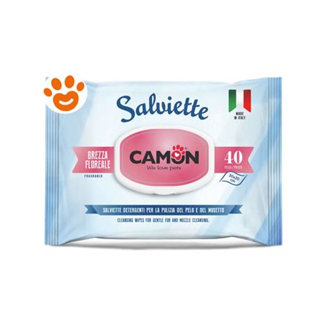 Camon Dog & Cat Salviette Brezza Floreale - Confezione 40 Salviette - Igiene Cane