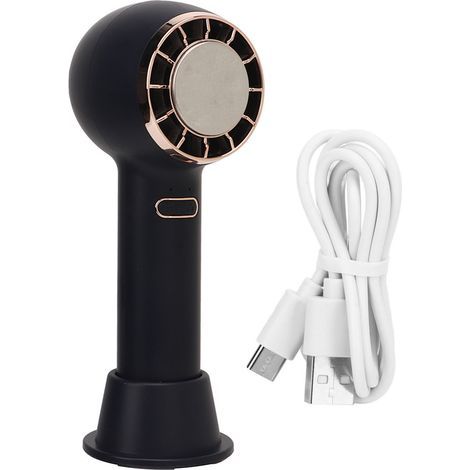 Mini Portable USB Rechargeable Fan with Cooling Plate, Dark Blue, 2200 mAh (1/5)