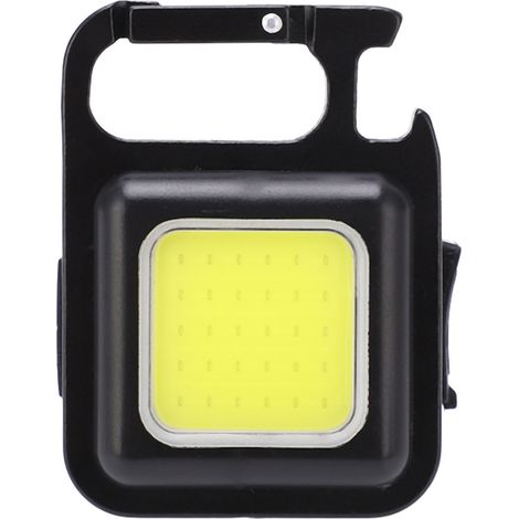 Mini lampe torche 500 lm, portable, rechargeable par USB, avec poignée pliable à 180° et porte-clés magnétique, idéale pour la pêche et la randonnée. (1/5)