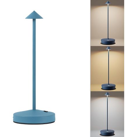 Lampes de table tactile, lampe de bureau LED à piles 3600mAh, variable, rechargeables, portable, veilleuse de table pour salle à manger et maison (1/5)