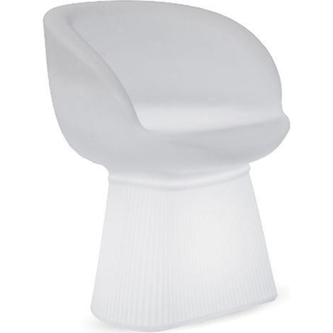 MALLORCA Asiento redondo con luz para interior y exterior, muy resistente. Recargable con energía solar o pilas. Luz RGB (1/4)