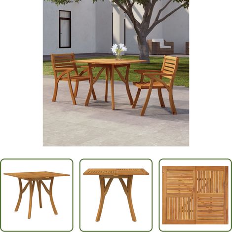 Gartentisch Massivholz - Gartentisch 85x85x75 cm Massivholz Akazie (1/5)