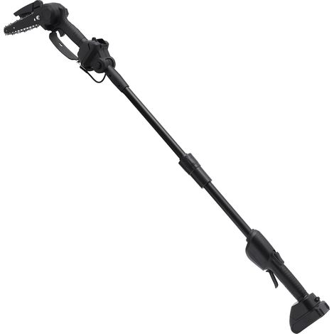 Cordless Pole Saw Long Reach Chainsaw, Pole Tree Pruner, Telescopic Chainsaw Tree Trimming Tool Garden Pruner Battery Powered Saw for High Branches, 550W