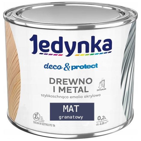 Émail acrylique universel Jedynka 0,2 l nuances de bleu mat 1 pc. (1/4)