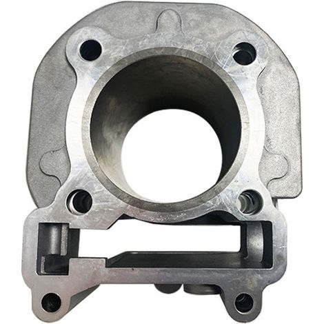 Parts of the RS100 motorcycle cylinder kit, compatible with Yamaha ZY100, RS100 and JOG100 cylinder pistons (61 mm). (1/4)