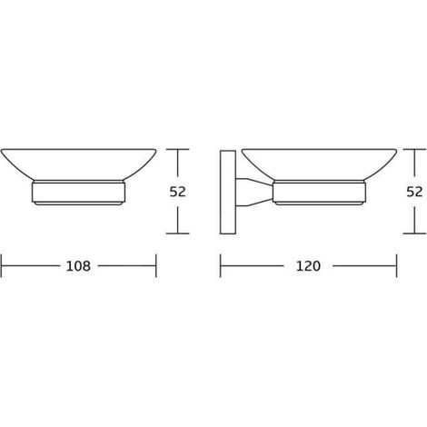Porte-Savon - Verre Dépoli - Pour Salle De Bain - Design Minimaliste - 1 Pièce (1/2)